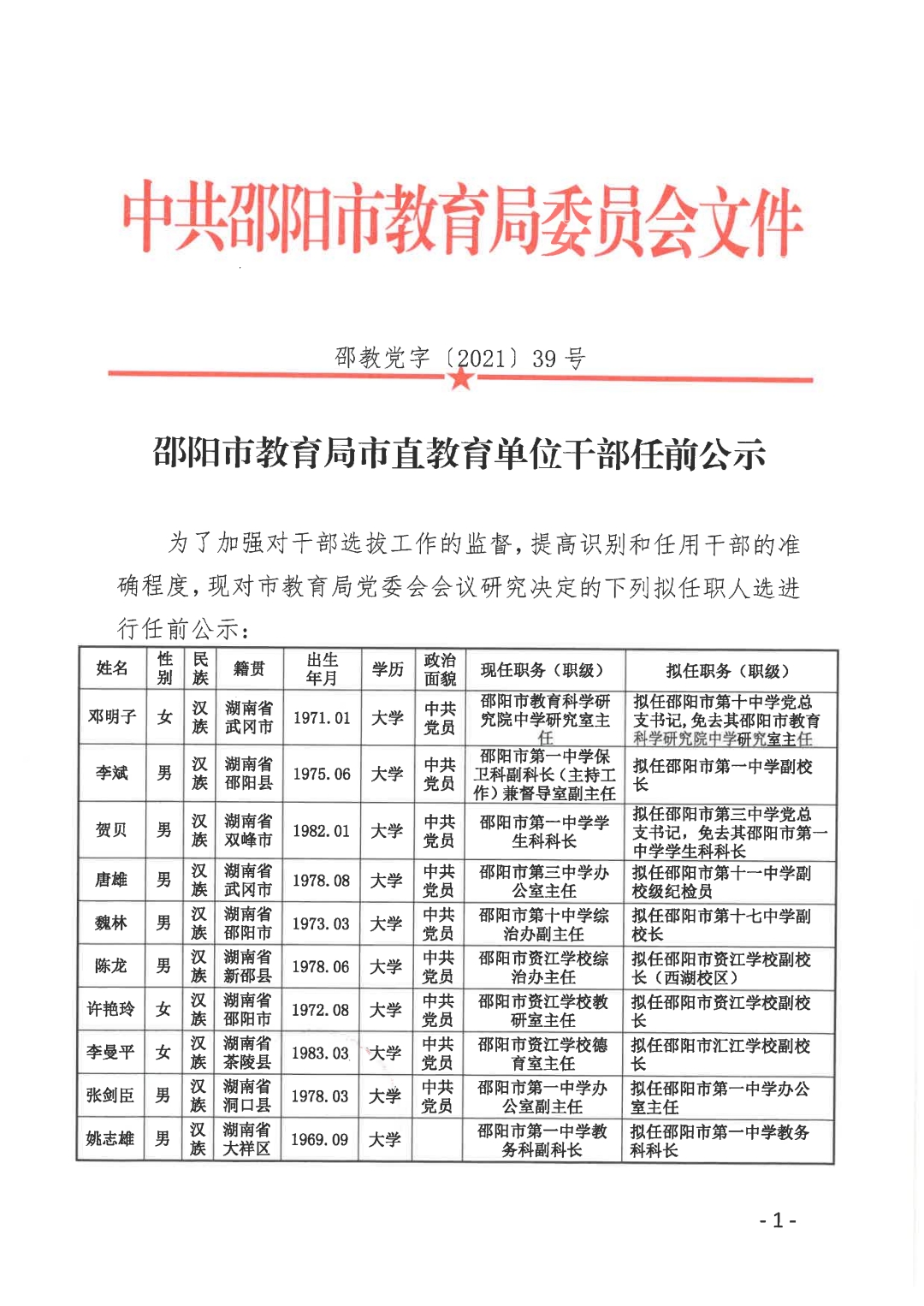 韶山市教育局人事大调整，重塑教育格局，开启发展新篇章